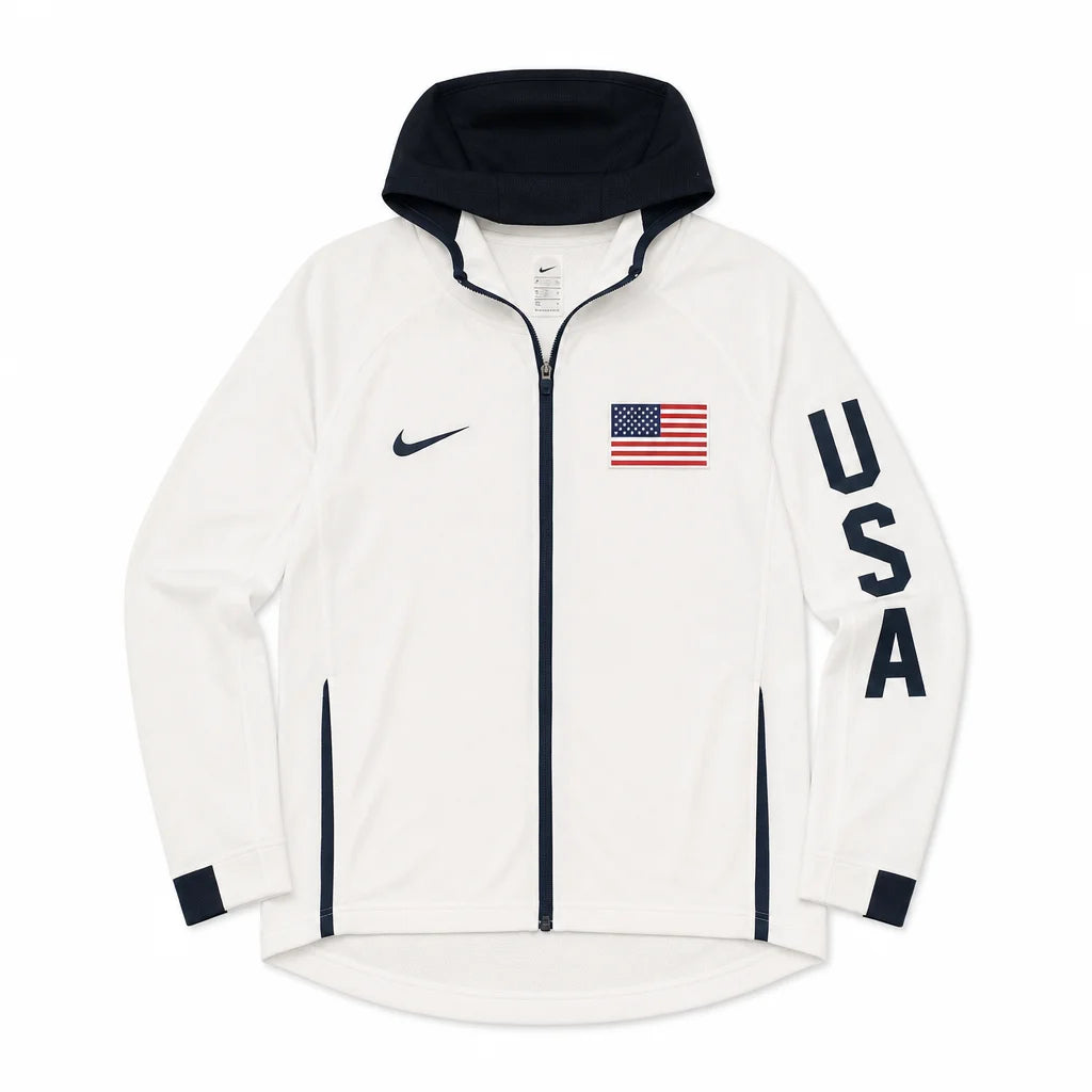 OPENRUN™ TEAM USA FULL ZIP UP BASKETBALL WHITE