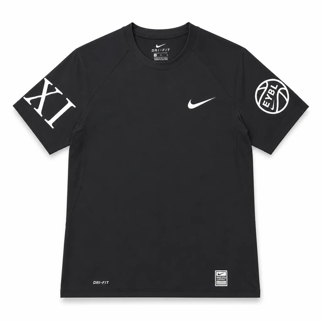 OPENRUN™ EYBL XI COMPRESSION SHIRT | BLACK & WHITE